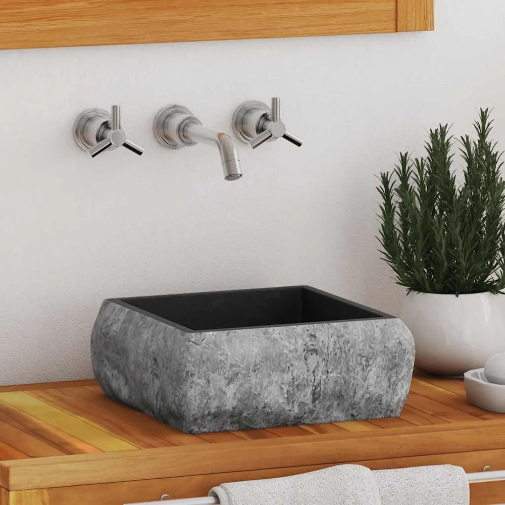 Lavandino Nero 30x30x13 Cm İn Marmo /