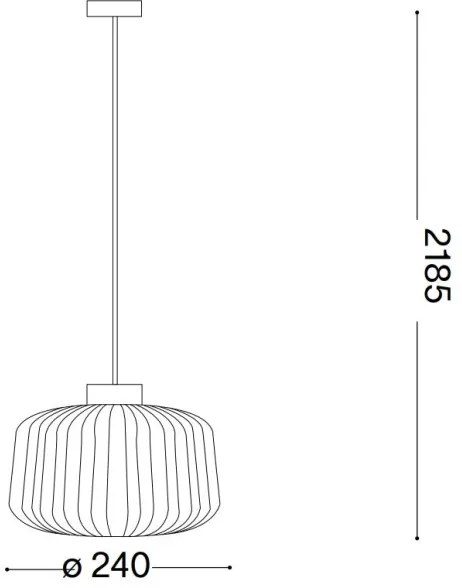 Ideal Lux - Lampadario a sospensione con filo MINT 1xE27/60W/230V diametro 24 cm verde