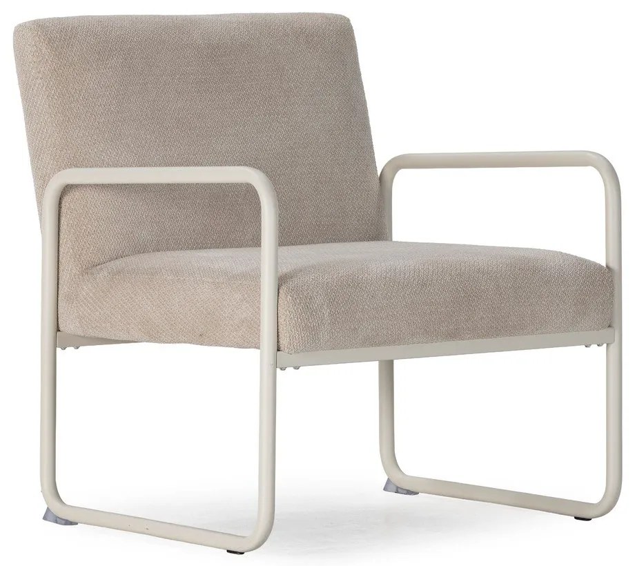 Poltrona beige con rivestimento in ciniglia Vince – MOME