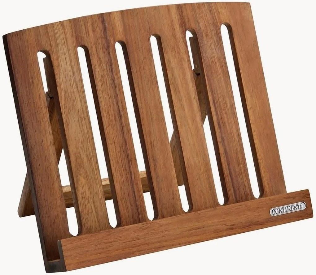 Portaricettario in legno di acacia Continenta
