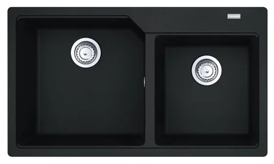 Lavello sopratop 2 vasche in fragranite nero FRANKE City L 50 x L 86 cm