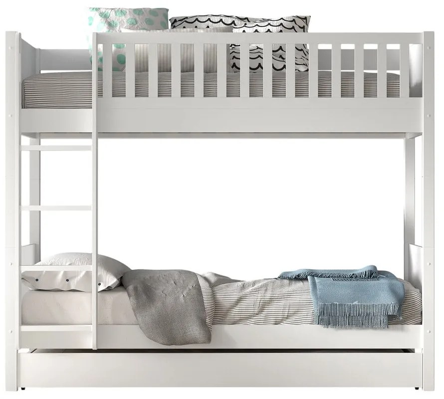 Letto a castello bianco per bambini 90x200 cm Scott - Vipack