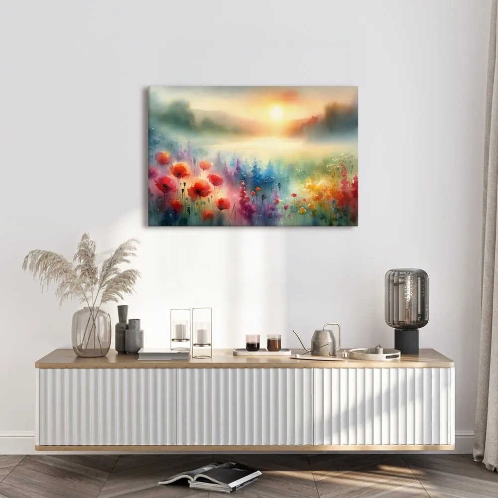 Quadro su tela – Prato all’alba