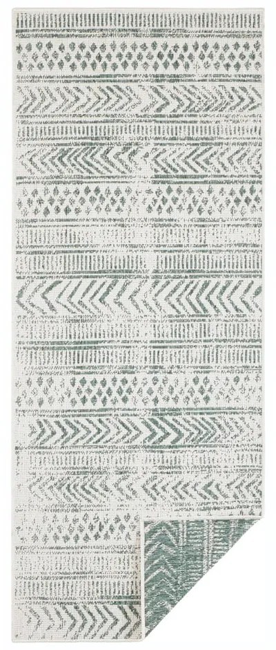 Tappeto per esterni verde e crema , 80 x 350 cm Biri - NORTHRUGS