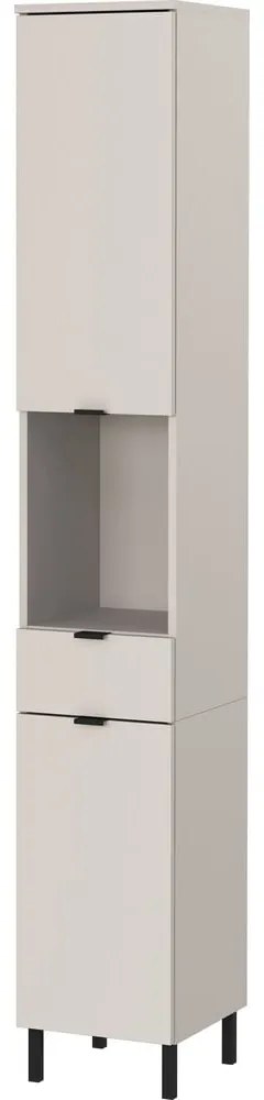 Mobile per bagno color crema alto e stretto 30x190 cm Arcena – Germania