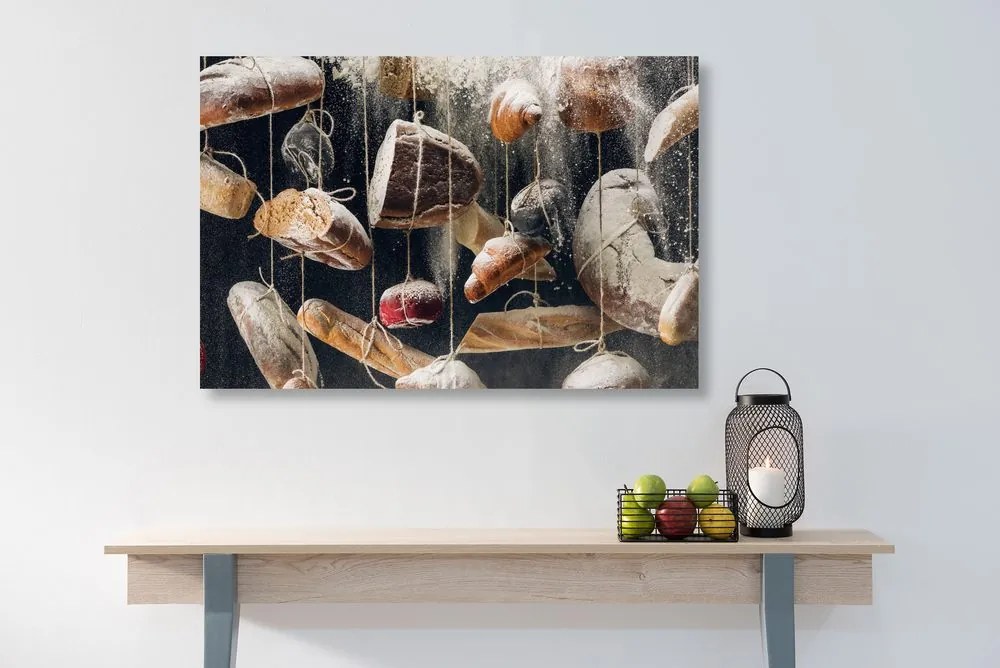 Quadro su tela – Pane appeso su corda