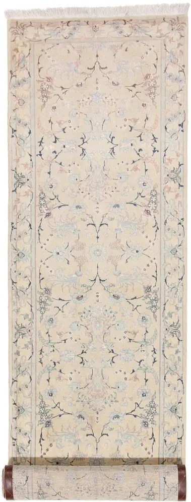 Tabriz Tappeto 380 x 90 Beige (Iran) Annodato A Mano