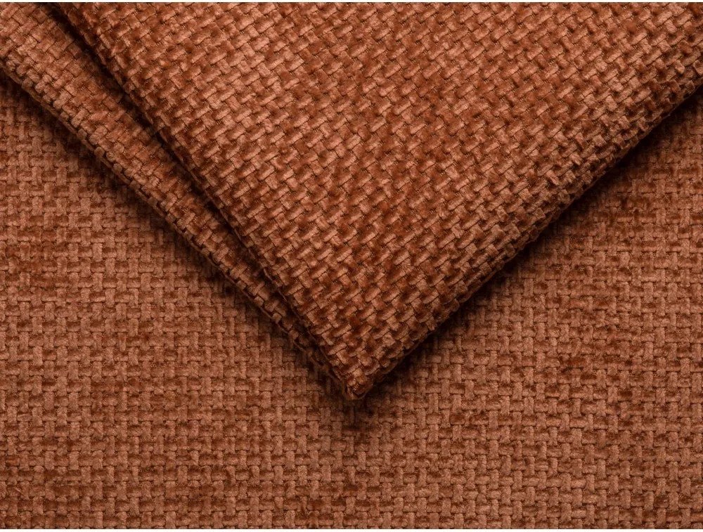 Divano color mattone con rivestimento in ciniglia 170 cm Lupine – Micadoni