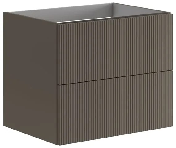 Cassetti in truciolare laccato opaco grigio carbone Opera
