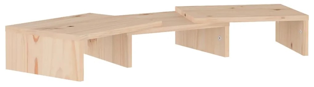 Supporto per monitor 60x24x10,5 cm in legno massello di pino