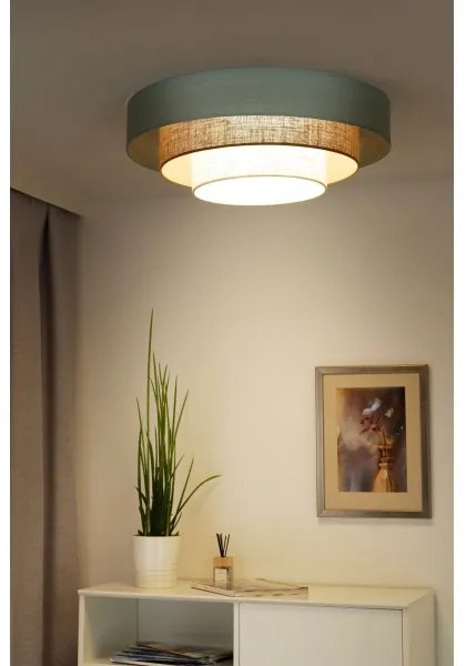 Duolla-Plafoniera LED LUNETA LED/26W/230V diametro 60 cm 4000K turchese/beige