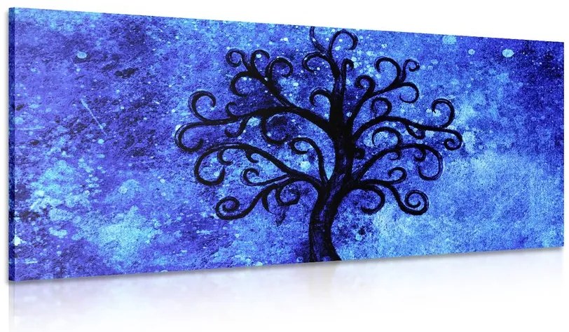 Quadro su tela – Albero della vita su sfondo blu