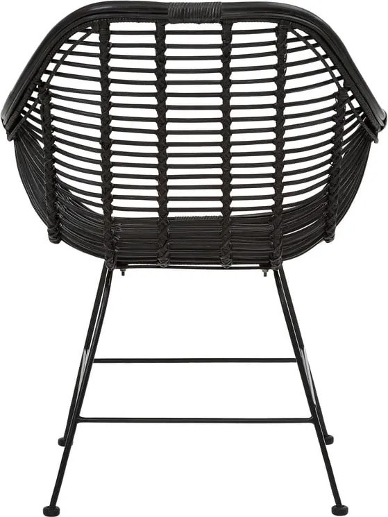 Sedie da pranzo in rattan nero in set di 2 Kiran - Støraa