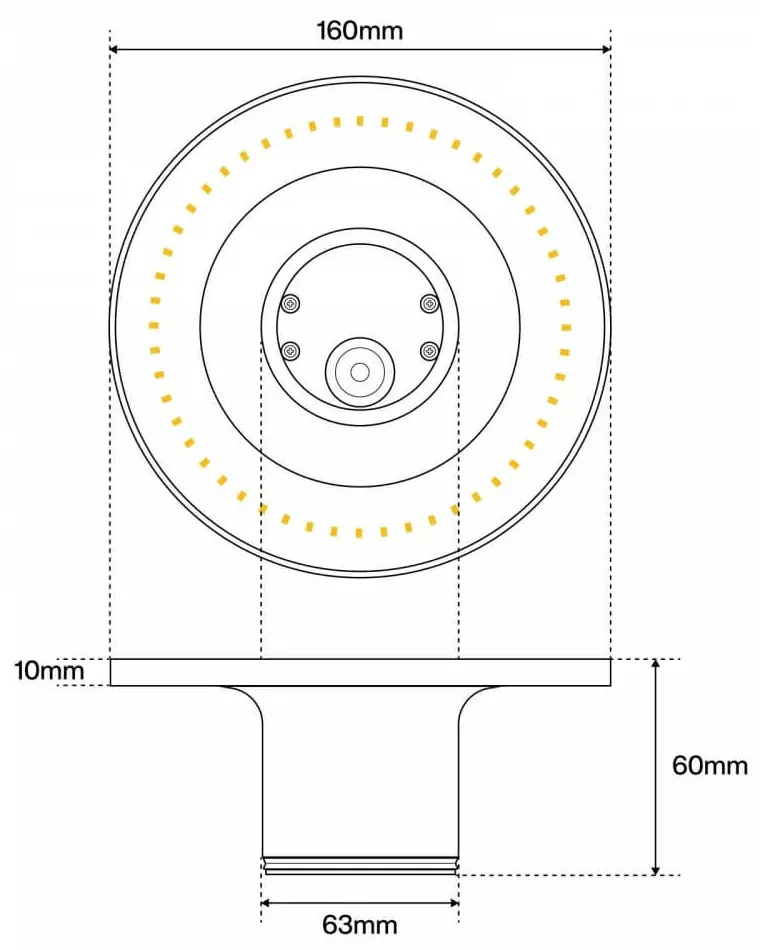 Applique LED IP65 Luce Indiretta, 12W, Tonda, Bianca Colore Bianco Naturale 4.200K
