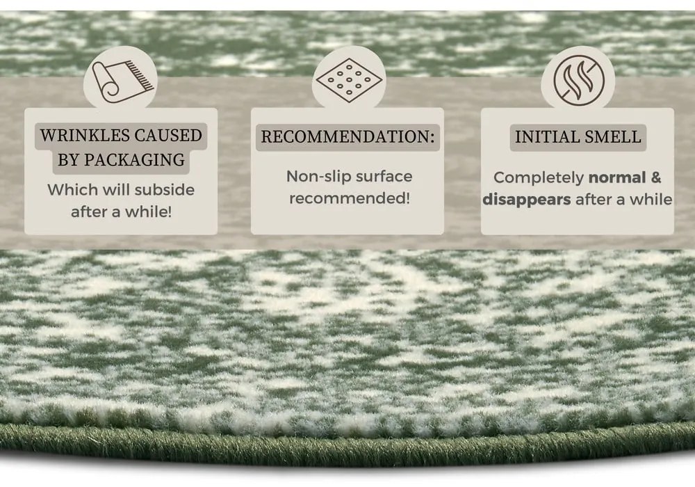 Tappeto rotondo verde ø 160 cm Méridional - Hanse Home
