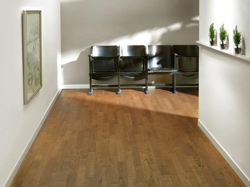 Parquet massello 1S in rovere naturale spazzolato natura sp. 10/10 mm 1.89 m²