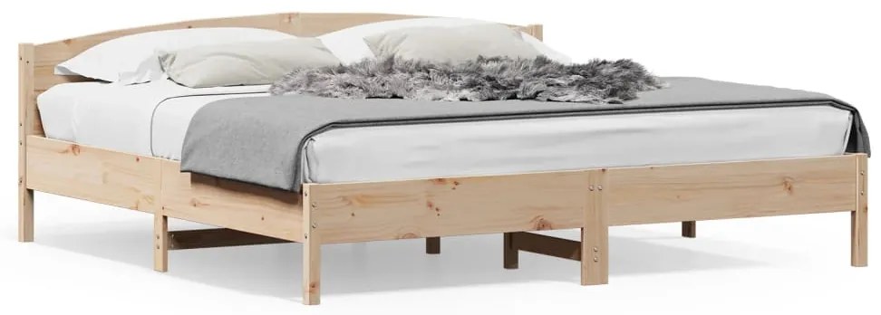 Giroletto Senza Materasso 180x200 Cm İn Legno Massello Di Pino /