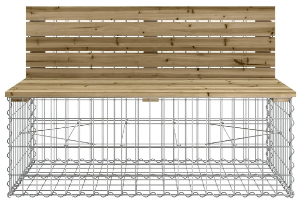 Panca da Giardino Design Gabbione 103x70x65 cm Pino Impregnato