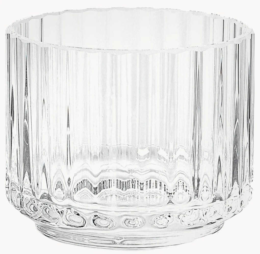 Portalumino in vetro soffiato con superficie scanalata Lyngby