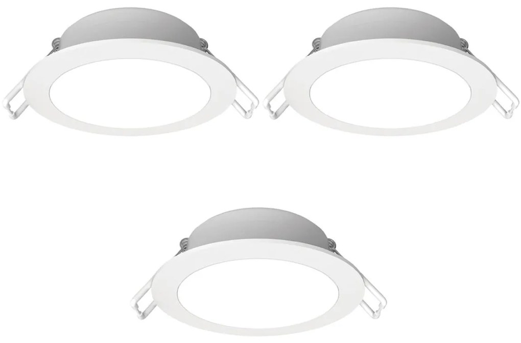 Aigostar - Set da 3 faretti da incasso per bagno a LED/4,8W/230V IP65 bianco