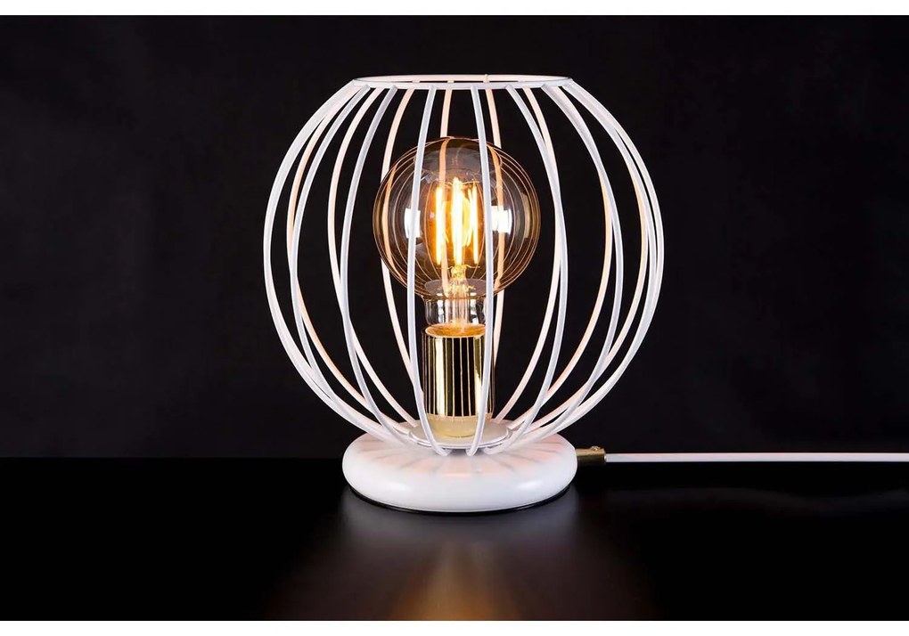 Lampade Da Scrivania Contemporaneo Omoikane Acciaio Bianco 1 Luce E27 Ip20