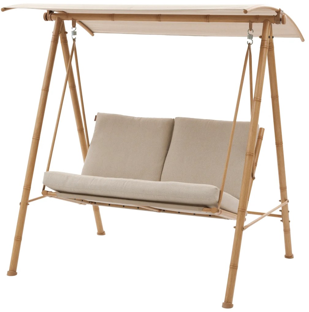 Dondolo da giardino 2 posti beige Baroe