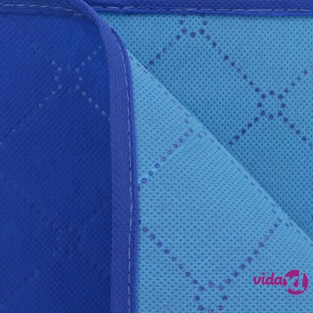 vidaXL Coperta da Picnic Blu e Celeste 150x200 cm