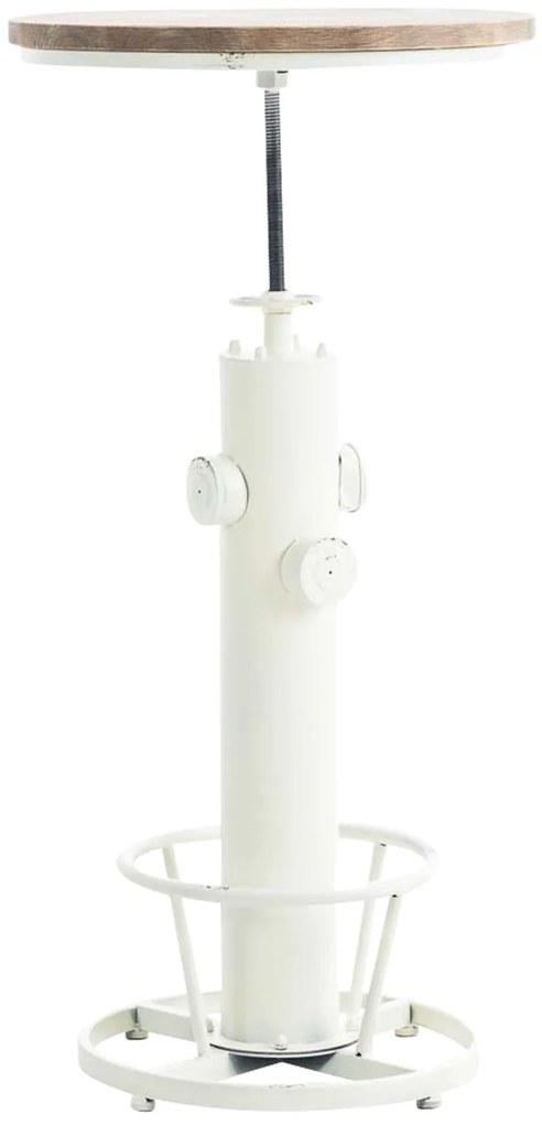 Tavolo Da Bar Regolabile Stehtisch Ruhr - Stile Industriale E Eleganza Rustica / Antik Weiß