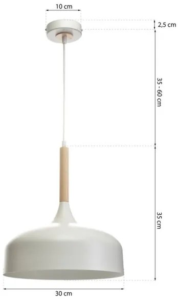 Lampadario a sospensione con filo TAYLOR 1xE27/60W/230V