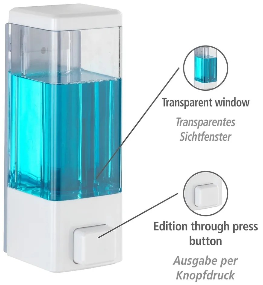 Dispenser di sapone in plastica bianco da parete 320 ml Istres - Wenko