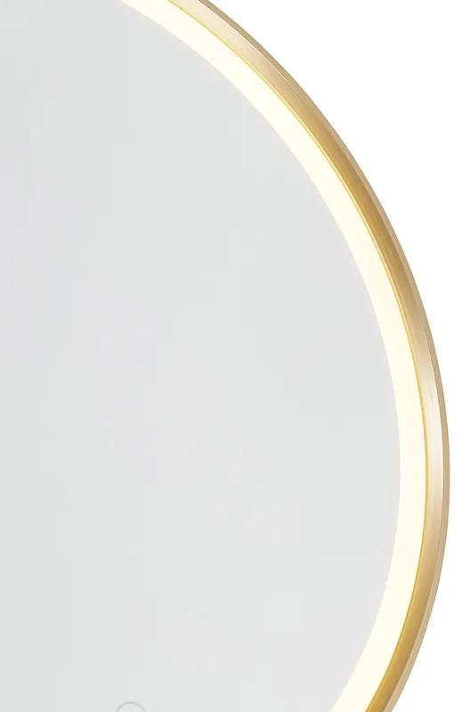 Specchio da bagno rotondo oro LED dimmer tattile - MIRAL