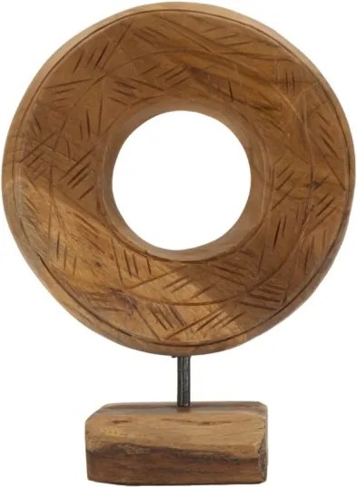 Scultura Dorat In Teak Ric. Cm 20X10X28 (Pezzi Unici - Non Rip. In Serie)