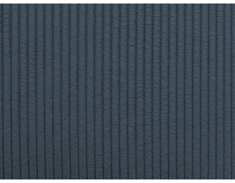 Divano angolare in blu scuro allungabile (con composizione variabile) con rivestimento in velluto a coste Augustin – Bobochic Paris