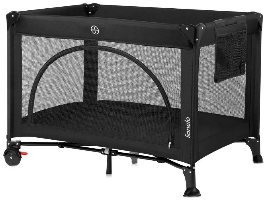 Lionelo - Lettino da viaggio LAURA Black Carbon