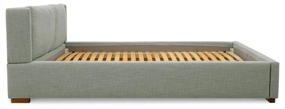 Letto matrimoniale grigio imbottito con rete inclusa 180x200 cm Dreamer – Scandic