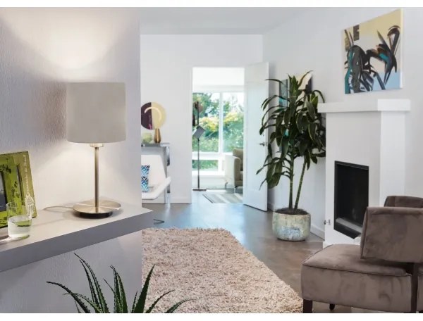 Eglo 54745 - Lampada da tavolo ANADIA 1xE14/40W/230V taupe/cromo opaco