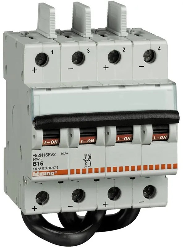 Interruttore magnetotermico BTICINO 16A  4M  800VDC