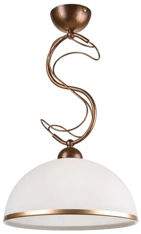 Lampadario a stelo COBRA 1xE27/60W/230V diam. 30 cm bronzo/patina