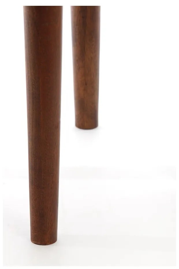 Tavolino rotondo in legno massiccio di acacia ø 49 cm Qiano - Light & Living