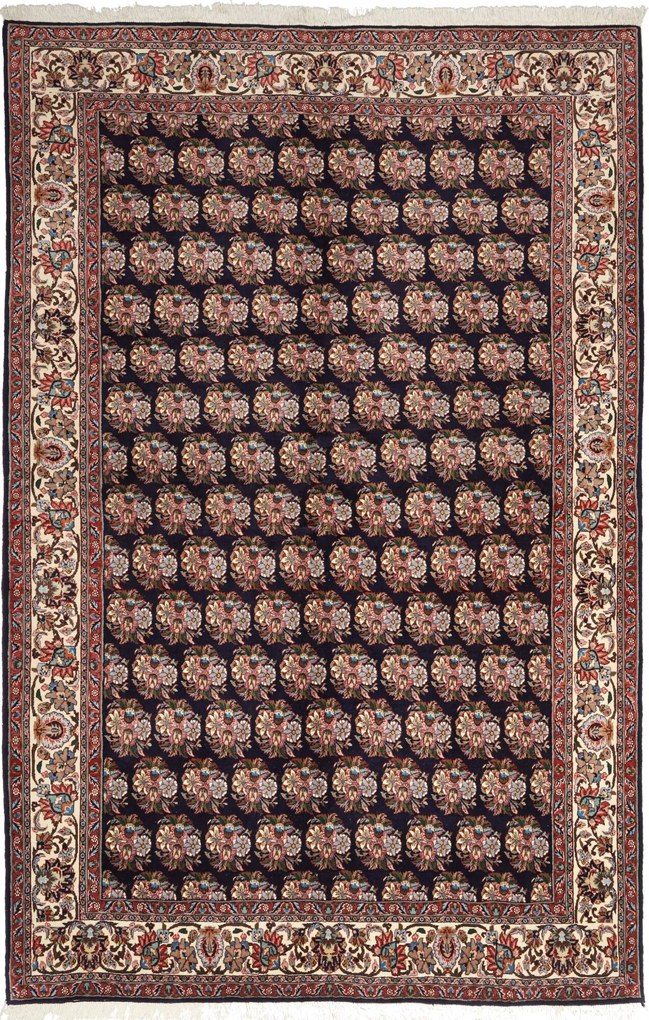 Bidjar Tappeto 160x240 Blu (Iran) Annodato A Mano
