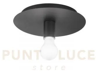 Plafoniera strike nera 1 luce attacco e27 25x25x86cm in metallo