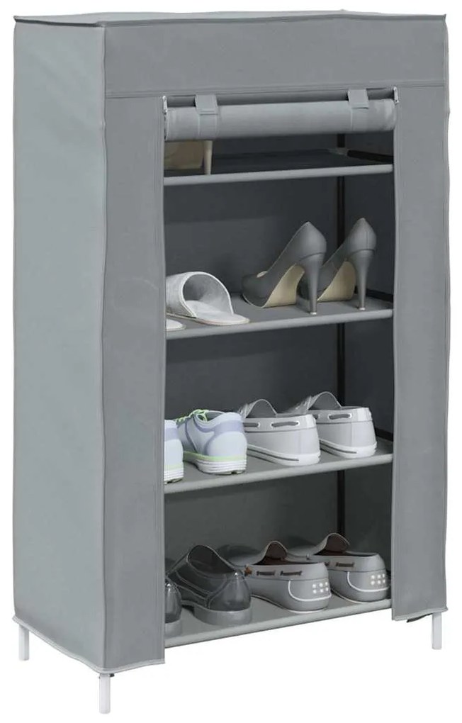 Scarpiera Grigio 60,5x30x97 Cm İn Tessuto Non Tessuto /