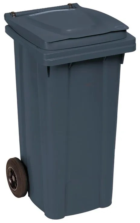 Bidone in polietilene alta densità STEFANPLAST carrellato 120 LT grigio 2 ruote
