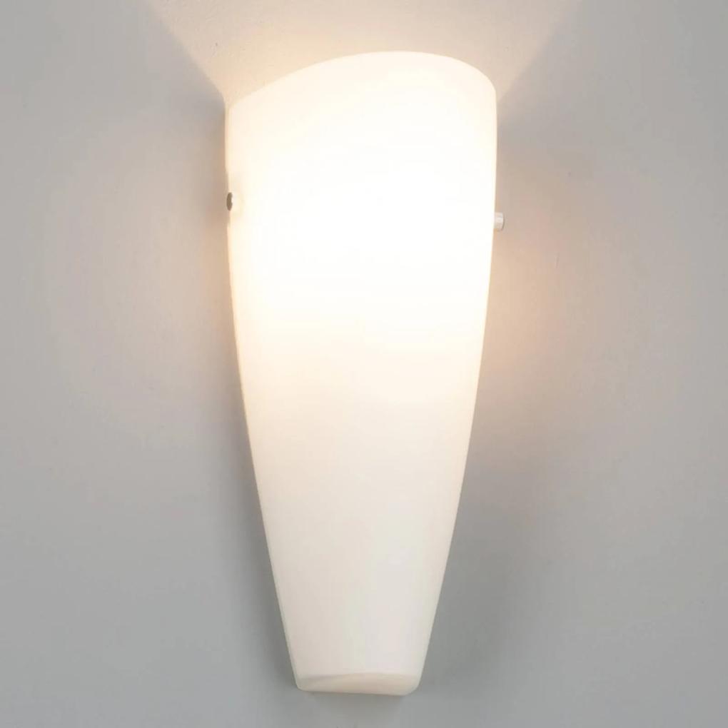 Lindby Hermine - lampada da parete in vetro bianco