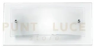 Applique a parete dritta e curva bianca 1 luce attacco e27 30x11x15cm