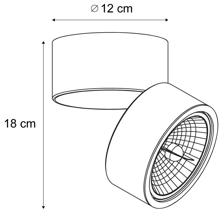 Faretto da soffitto moderno rotondo beige G9 orientabile e inclinabile - Go Nine