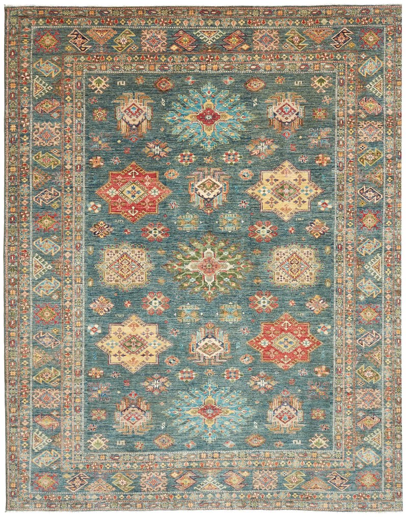 Kazak Tappeto orientale 250x300 Verde (Pakistan) Annodato A Mano