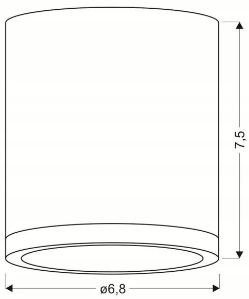 Plafoniera LED TUBA LED/5W/230V bianco/beige