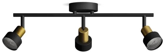 Philips - Faretto CONDUIT 3xGU10/5W/230V nero/ottone