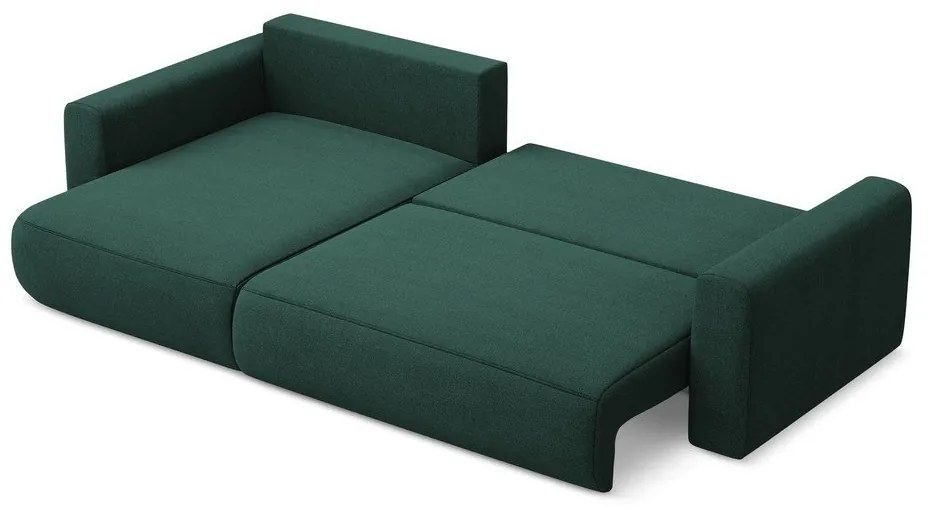 Divano angolare verde allungabile/con contenitore (con penisola a sinistra/con chaise lounge) Kapua – Makamii
